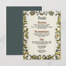 Königliche Hochzeitskarte des mittelalterlichen Re