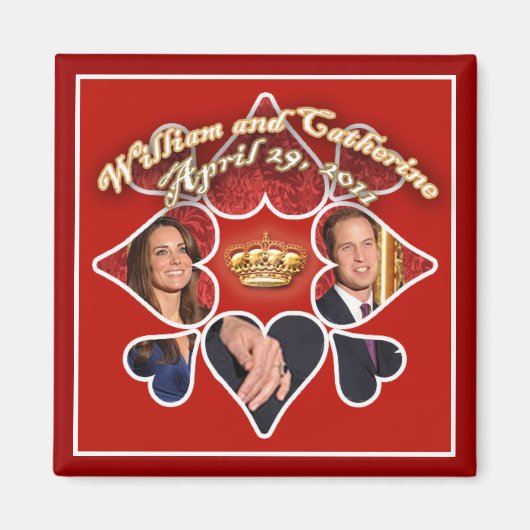 Königliche Hochzeitsmagnete für Gastgeschenke Magnet (Vorne)