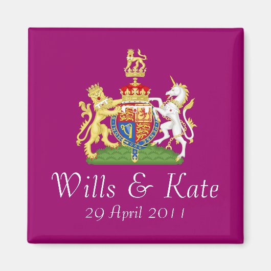 Königliche Hochzeitsmatte des Wappenmagazins (Pfla Magnet (Vorne)