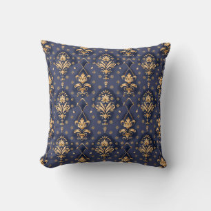 Königliche Indigo-Barock-Princesscore Kissen
