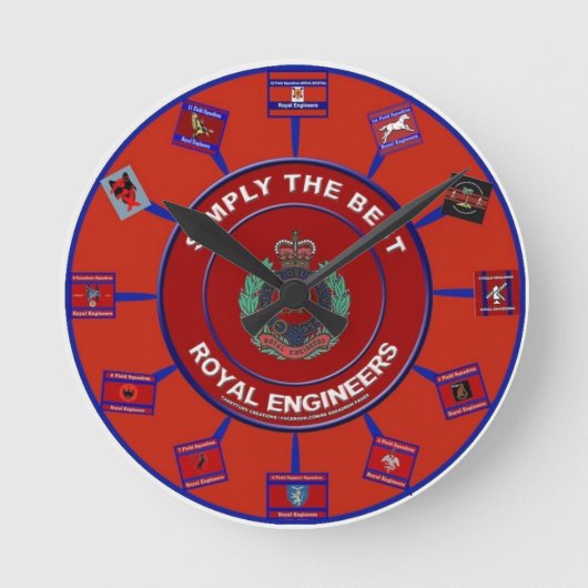 KÖNIGLICHE INGENIEUR-UHR RUNDE WANDUHR (Vorderseite)