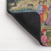 Königliche Jagd, von Isfahan, der Iran Mousepad (Ecke)