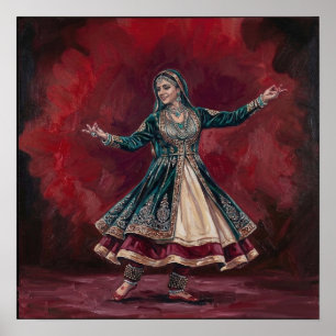 Königliche Kathak Mudra Klassische Tanz Erbe Kunst Poster