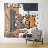 Königliche Katze Wandteppich (Beispiel (Horizontal))