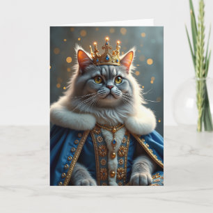 Königliche Katzen-Geburtstagskarte Karte