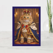 Königliche Katzengeburtstag Karte (Vorderseite)