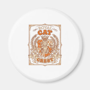 Königliche Katzenschopf-Katzenheraldik-Wappen Vint Magnet