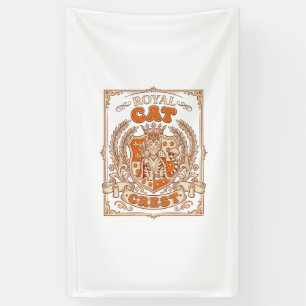 Königliche Katzenwappen Katzenheraldik Wappen Vint Banner