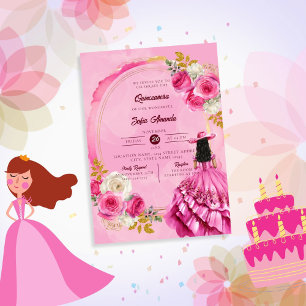 Königliche Kleine Prinzessin Quinceañera Einladung
