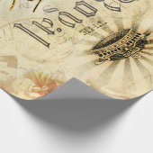 Königliche Königin Bee Ephemera Decoupage Geschenkpapier (Ecke)