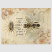 Königliche Königin Bee Ephemera Decoupage Seidenpapier (Vorderseite)