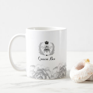 Königliche Königin Biene Lorbeer Kranz Vintage Flo Kaffeetasse