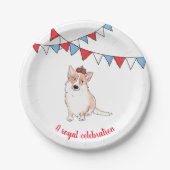 Königliche Korgi-Rundpapier Pappteller (Vorderseite)