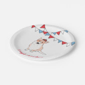 Königliche Korgi-Rundpapier Pappteller (Schrägansicht)