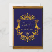 Königliche Krone Blühe du meine Brautjungfrau sein Einladung (Vorderseite)