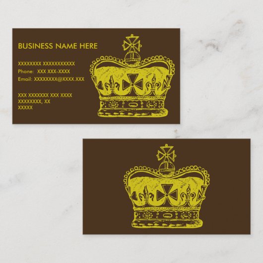 Königliche Kronen-Grafik Visitenkarte (Vorne/Hinten)
