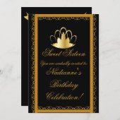 Königliche Krönung 16. Geburtstag Ball-Fertigen Einladung (Vorne/Hinten)