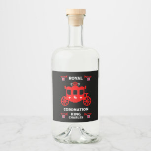 Königliche Krönung König Charles III Alkoholflaschenetikett