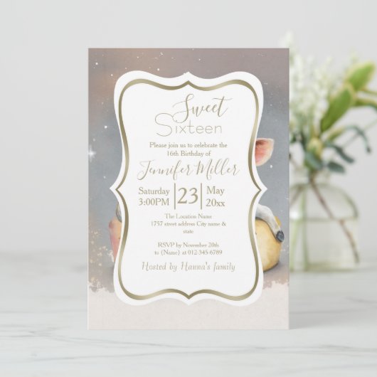 Königliche Kuh träumt von Käse Throne Einladung (Stehend Vorderseite)