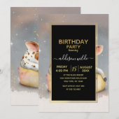 Königliche Kuh träumt von Käse Throne Einladung (Vorne/Hinten)