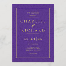 Königliche lila Blumenweine Hochzeitsreise