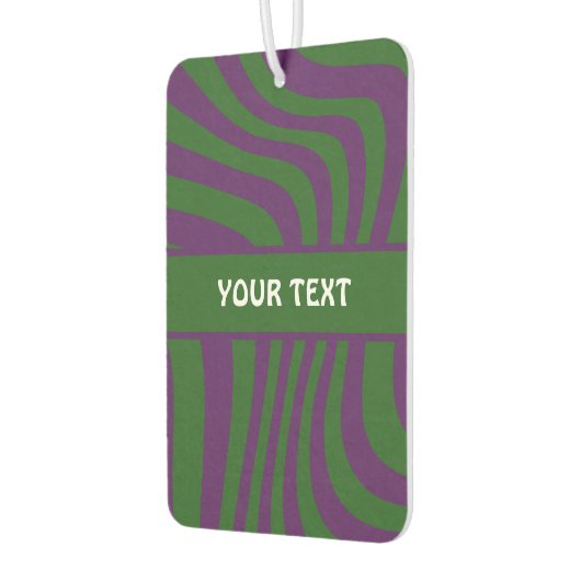 Königliche Lila Farbe mit benutzerdefiniertem Text Autolufterfrischer (Links)