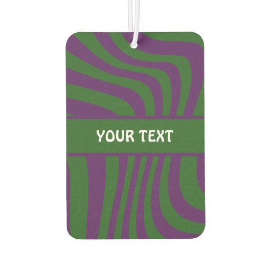 Königliche Lila Farbe mit benutzerdefiniertem Text Autolufterfrischer (Rückseite)