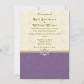 Königliche lila Hochzeitskarte Einladung (Vorderseite)