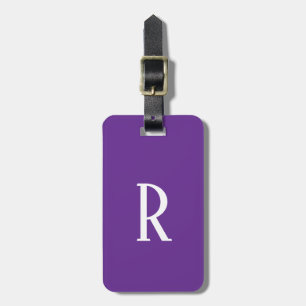 Königliche lila Monogramme Name Cooles Geschenk Pa Gepäckanhänger