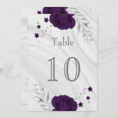 königliche lila Tischnummer (Vorne/Hinten)