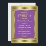 Königliche Lila und Goldene Geburtstagsparty Einla Einladung<br><div class="desc">Modernes Royal Lila- und Gold-Kartendesign. Es wird eine einzigartige Touch für Ihre Hochzeitseinladungen geben.Sei anders! Verwenden Sie das Tool Anpassen, um Ihre Informationen hinzuzufügen, Änderungen vorzunehmen (wie nr Jahre). Matching Artikel wie, UAWG, Porto Artikel, wie meine Matron of Honoring, Blume Girls, Bridesmaid, Jr. Bridesmaid Einladungen und mehr, auch verfügbar. All...</div>