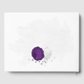 Königliche lila und weiße Blume Silberhochzeit Gästebuch (Rückseite)