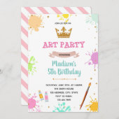 Königliche Malerei der Prinzessin - Einladung (Vorne/Hinten)