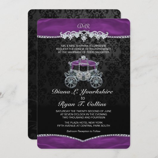 Königliche Märchen-Einladung Einladung (Vorne/Hinten)