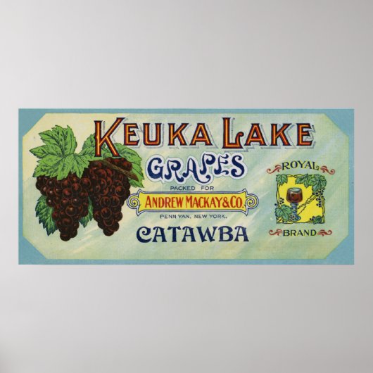 Königliche Marke Keuka Weinkeller Poster (Vorne)
