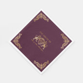 Königliche Maus Mittelalterliche Fantasie Monogram Serviette (Ecke)