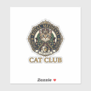 Königliche mittelalterliche Katze Katzen-Vater-Ges Aufkleber