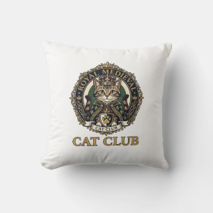 Königliche mittelalterliche Katze Vater Geschenkid Kissen
