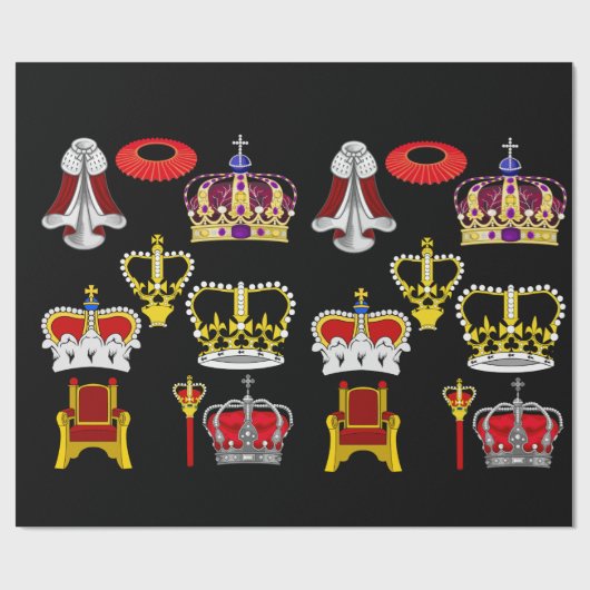 Königliche Mode Geschenkpapier (Flach)