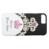 Königliche Monogramm-Monarchie-Krone Case-Mate iPhone Hülle (Rückseite (Horizontal))
