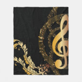 Königliche Musiknote Fleecedecke (Vorderseite)
