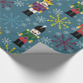 Königliche Nussknacker-Geschenk-Verpackung, blau Geschenkpapier (Ecke)