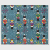 Königliche Nussknacker-Geschenk-Verpackung, blau Geschenkpapier (Flach)