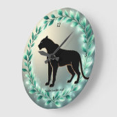 "Königliche Panther-Präsenz" Große Wanduhr (Winkel)