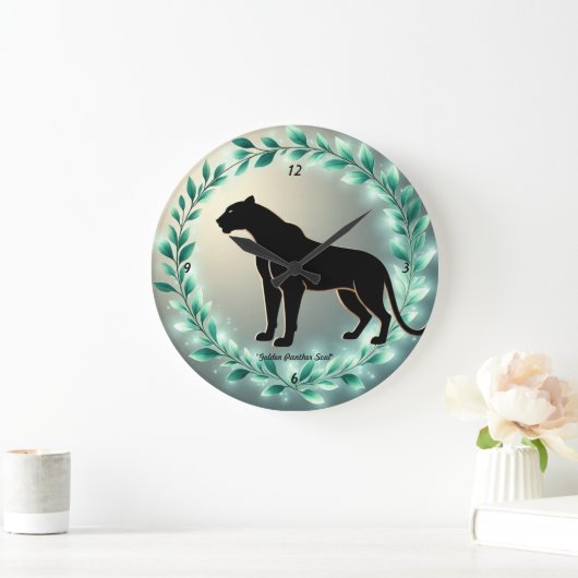 "Königliche Panther-Präsenz" Große Wanduhr (Zuhause)