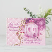 Königliche Party Einladungen Prinzessin-Birthday (Stehend Vorderseite)