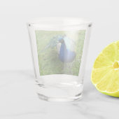 Königliche Pfauenpower Schnapsglas (Rückseite)