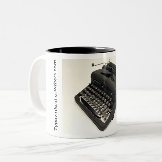 Königliche Pfeilschreibmaschine Zweifarbige Tasse (Vorderseite Links)