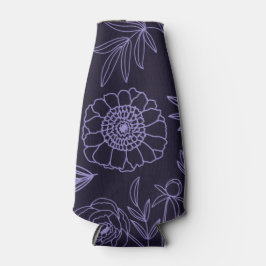 Königliche Pflaumenblüten im schwarzen Hintergrund Flaschenkühler