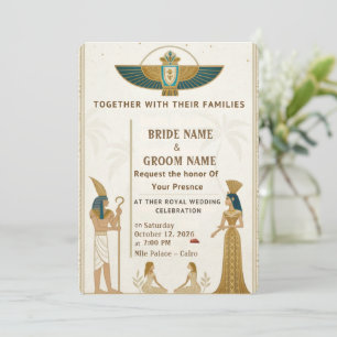 Königliche pharaonische Hochzeitseinladungen  Einladung